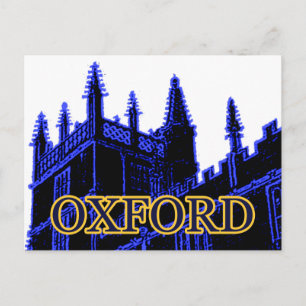 Oxford England 1986 Building Spirals Blue Briefkaart