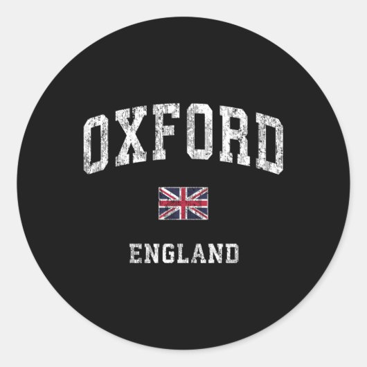 Oxford England Atletische Sport Ronde Sticker (Voorkant)