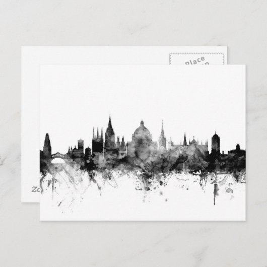 Oxford England Skyline Briefkaart (Voorkant / Achterkant)