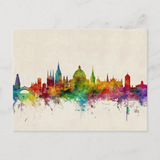 Oxford England Skyline Briefkaart (Voorkant)