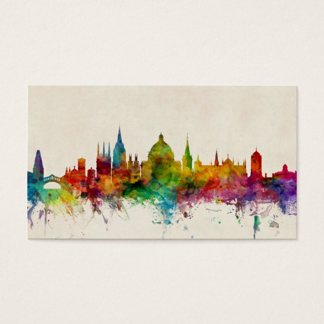 Oxford England Skyline Visitekaartje (Voorkant)