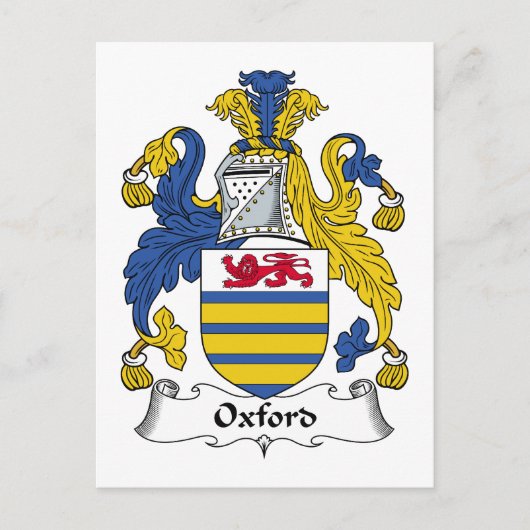 Oxford Family Crest Briefkaart (Voorkant)