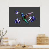 Oxford Gray Gorgood Hummingbird/Hibiscus Poster (Keuken)