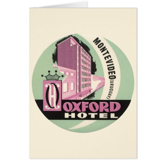 Oxford Hotel, Montevideo, Uruguay, Oude Reisposter (Voorkant)