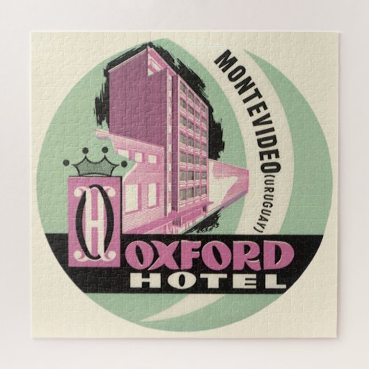 Oxford Hotel, Montevideo, Uruguay, Oude Reisposter Legpuzzel (Horizontaal)