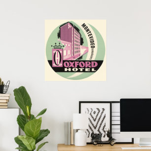 Oxford Hotel, Montevideo, Uruguay, Oude Reisposter Poster