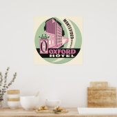 Oxford Hotel, Montevideo, Uruguay, Oude Reisposter Poster (Keuken)