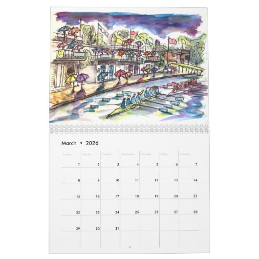 Oxford in Waterverf 2021 Agenda Kalender (Mar 2026)