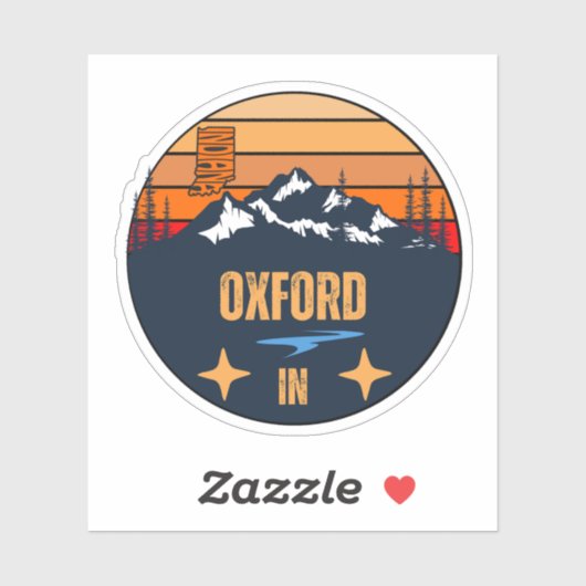 Oxford, Indiana Sticker (Vel)