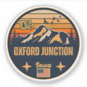 Oxford Junction, Iowa Sticker (Voorkant)