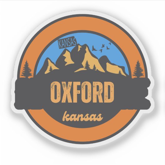 Oxford, Kansas Sticker (Voorkant)
