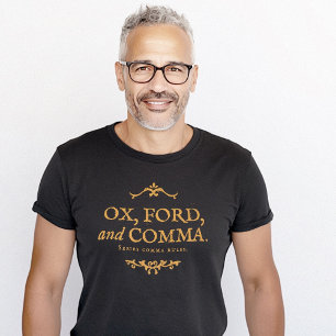 Oxford komma grappig voorbeeld Ox Ford T-shirt