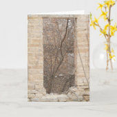 "Oxford Mill Window Vine"-kerstkaart Kaart (Gele Bloem)