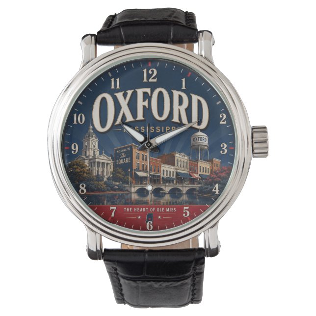 Oxford Mississippi  Horloge (Voorkant)