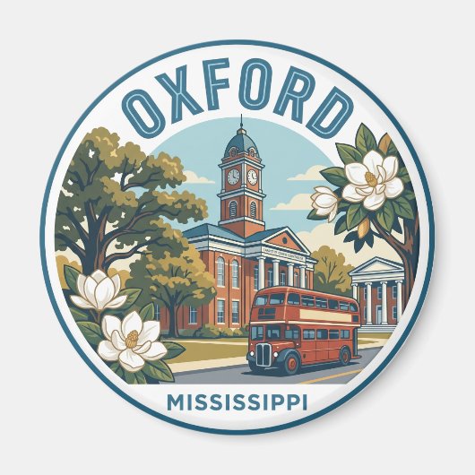 Oxford Mississippi Magneet (Voorkant)
