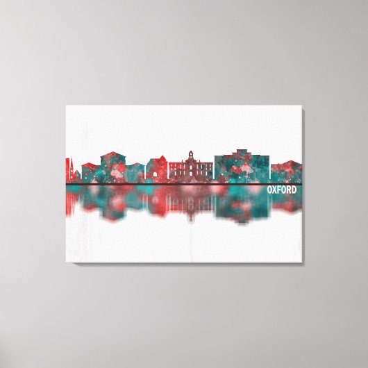 Oxford Mississippi Skyline Canvas Afdruk (Voorkant)