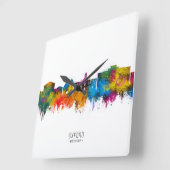 Oxford Mississippi Skyline Vierkante Klok (Hoek)