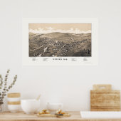 Oxford NY Panoramic Map 1888 Poster (Keuken)