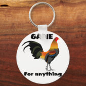 Oxford Old English Game Fowl Button Key Ring Sleutelhanger (Voorkant)