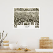 Oxford, PA Panorama Kaart - 1907 Poster (Keuken)