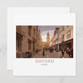 Oxford Railway Poster Feestdagenkaart (Voorkant / Achterkant)