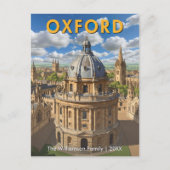 Oxford Skyline Radcliffe Camera Retro gepersonalis Briefkaart (Voorkant)