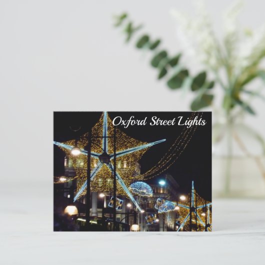 Oxford Street Kerstlights, Londen, Verenigd Konink Briefkaart (Staand voorkant)