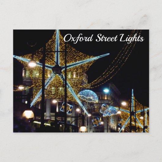 Oxford Street Kerstlights, Londen, Verenigd Konink Briefkaart (Voorkant)