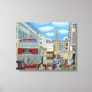 Oxford Street Londen Canvas Afdruk