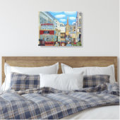 Oxford Street Londen Canvas Afdruk (Insitu (Slaapkamer))