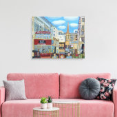 Oxford Street Londen Canvas Afdruk (Insitu (Woonkamer))