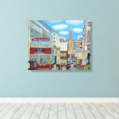Oxford Street Londen Canvas Afdruk (Insitu (Houten vloer))