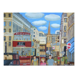Oxford Street Londen Foto Afdruk