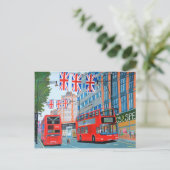Oxford Street- Queen's Diamond Jubilee Briefkaart (Staand voorkant)