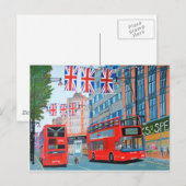 Oxford Street- Queen's Diamond Jubilee Briefkaart (Voorkant / Achterkant)