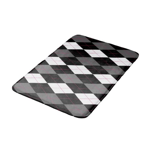 Oxford Tales A Deux Argyle Bath Mat (Gekanteld)