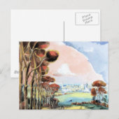 Oxford tijdens de Ward, schilderij van Paul Nash Briefkaart (Voorkant / Achterkant)