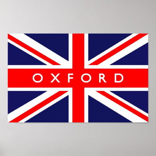 Oxford UK Flag Poster (Voorkant)