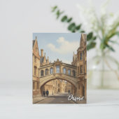 Oxford University Bridge of Sighs England Travel Briefkaart (Staand voorkant)