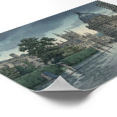 Oxford University in Rain Japanese Woodblock Print (Hoek)