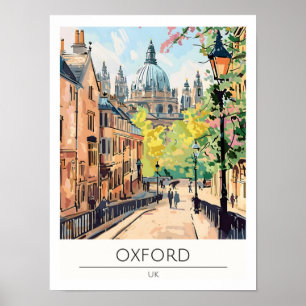 Oxford Verenigd Koninkrijk Kunst Illustratie Reize Poster