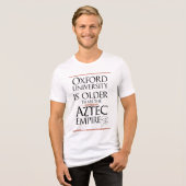Oxford vs. Aztec Empire Fun Fact Design Tri-Blend Shirt (Voorkant volledig)