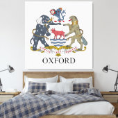 Oxford-wapen Canvas Afdruk (Insitu (Slaapkamer))