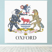 Oxford-wapen Canvas Afdruk (Insitu (Houten vloer))