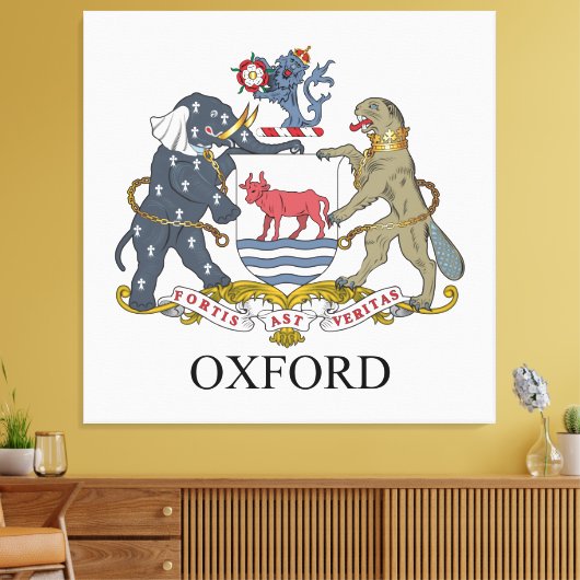 Oxford-wapen Canvas Afdruk (Insitu (Woonkamer))