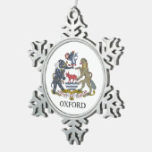 Oxford-wapen Tin Sneeuwvlok Ornament (Rechts)
