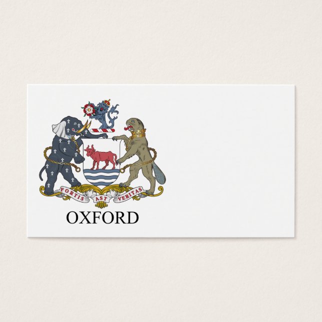 Oxford-wapen Visitekaartjes (Voorkant)