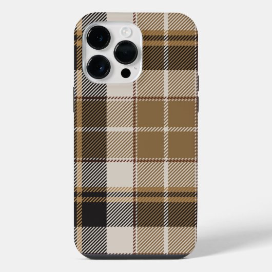 Oxford zwart en bruin geruit  iPhone hoesje (Achterkant)
