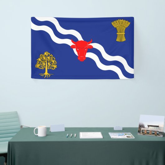 Oxfordshire vlag oxford england provincie symbool spandoek (Beurs)