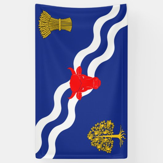 Oxfordshire vlag oxford england provincie symbool spandoek (Verticaal)
